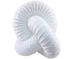 Starx Afvoerslang Flexibel - Diameter 125 mm - Lengte 3 Meter - Vervaardigd uit Kunststof - Kleur Wit - Geschikt voor Ventilatie en Afvoer - Inclusief 2 Jaar Garantie