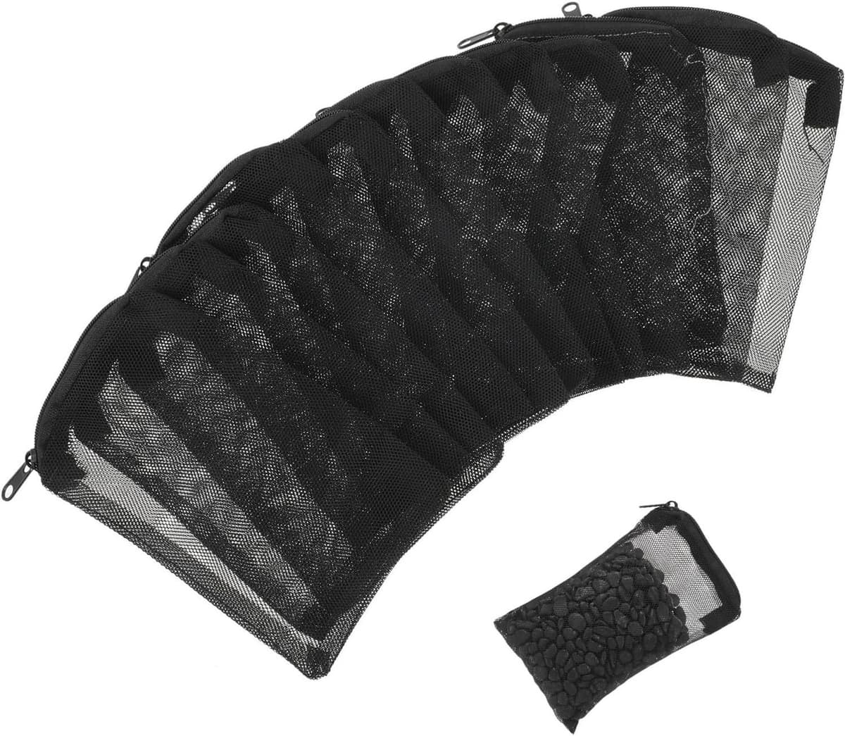 Filterzakken voor Aquariummedia - Zwart - Herbruikbaar Fijnmazig Polyester - Voor Ringen en Filterstenen — afbeelding 1