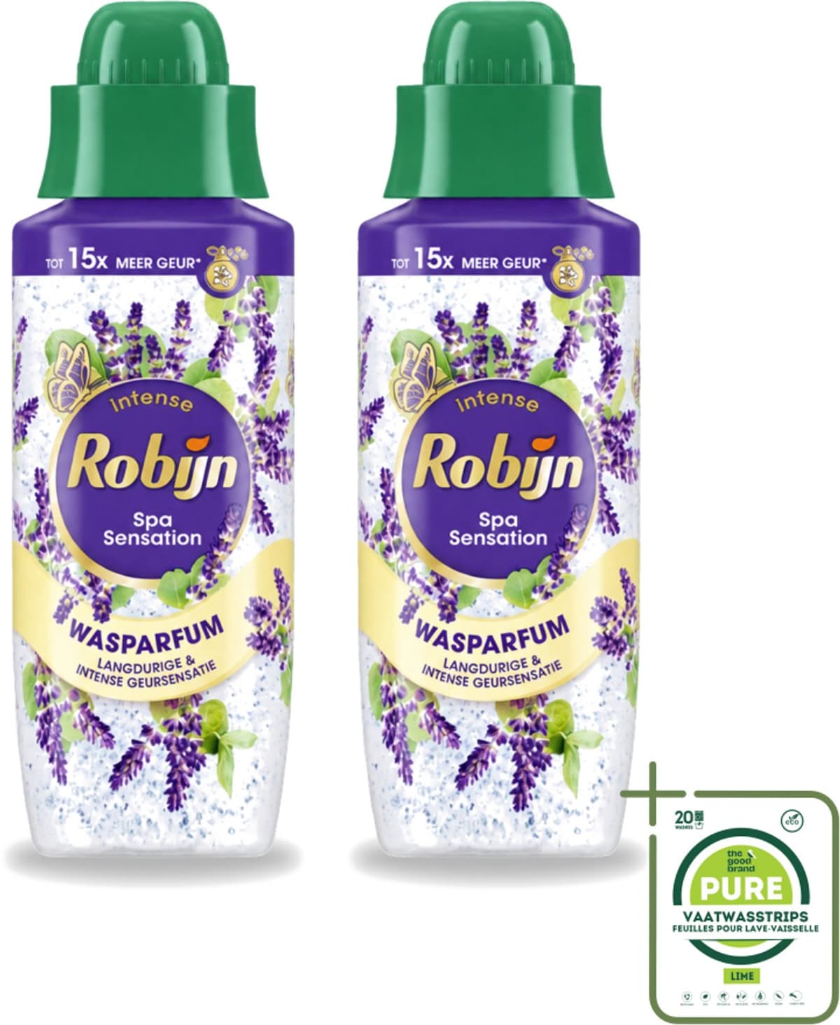 2 x Robijn – Wasparfum – Intense Spa Sensation – 342 ml - Grootverpakking - Wasparfum - Geur - Wasmiddel - Spa Geur - Natuurlijke Geur — afbeelding 1