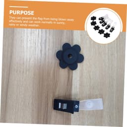 1set Winddichte Tuinvlag Clips Stoppers Met Creatief Bloemontwerp Voor Veilige Bevestiging Van Tuinvlaggen Voorkomt Verwarring Schade — thumbnail 2