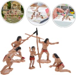 1set Mini Primitive Man Figuren -landschap Decoratie Voor Mini Tuin Bonsai Zandtafel Ornamenten Perfecte Cadeau Keuze Voor Vrienden — thumbnail 4