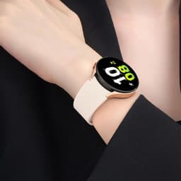 Wanme Horlogebandje voor Samsung Galaxy Watch 4/5/6/7 40 mm 44 mm, siliconen reservearmband voor Samsung Watch 4 Classic/Watch 6 Classic/Watch 5 Pro/FE, voor dames en heren — thumbnail 3