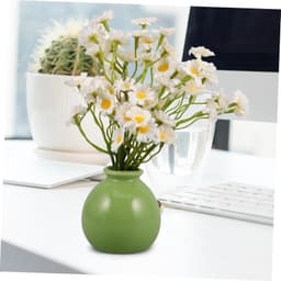 1set Kunstbloem Arrangement in Pot Faux Bloem Decoratie Voor Tafelcentrum Bureau Bloemstuk Voor Woonkamer Eetkamer Decoratie — thumbnail 3