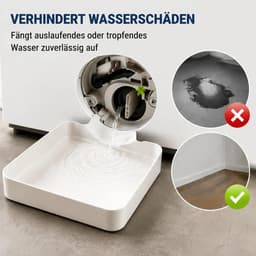 Afvoerbakken voor wasmachines (4-delige set) - Draagbare afvoerbakken, afvoerschalen voor wasmachines, wateropvangbakken voor wasmachines met voorlader, geschikt voor kelders, appartementen en stacaravans. — thumbnail 3