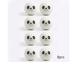 K&R Ventures Wollen drogerballen - 8 stuks - Panda