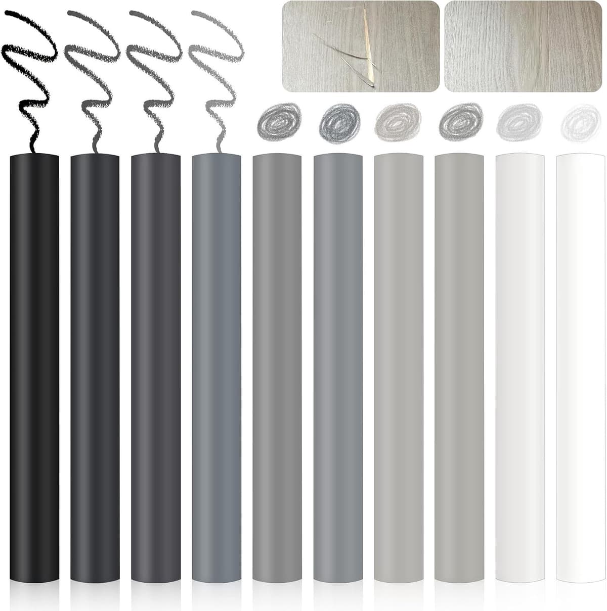 Reparatieset voor laminaat, parket, vinyl en hout 10-delig — afbeelding 1