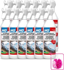 12 x HG - Hygiënische Matras Opfrisser - Werkt Na 30 Minuten - Neutraliseert Nare Geurtjes - 500 ml - Bulkverpakking - Matrasopfrisser - Douchemop - Hygiëne — thumbnail 1