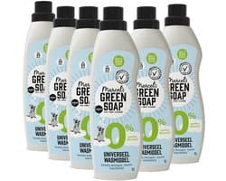 Marcel's Green Soap Wasmiddel - 0% - 6 x 1L - 138 wasbeurten - Parfumvrij