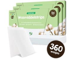 Mr. Green Mind Wasstrips ECO 360 Wasbeurten Fresh linen Wasmiddeldoekjes Wasvellen Wasmiddel Voordeelverpakking incl. wasverzachter Wasdoekjes