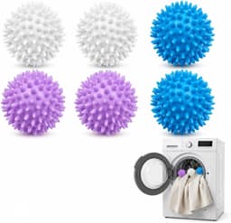 6 stuks wasballen voor wasmachine, wasballen voor donsjacks, droogballen voor donsjacks, herbruikbare drogerbal, wasdroger bal voor thuis kleding reiniging — thumbnail 1
