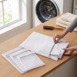 Duurzame Waszakken Set van 3 met Rits - Maat 50x40cm voor Bescherming van Kleding, Anti-verstrikking en Ideaal voor Reizen en Opslag — thumbnail 4
