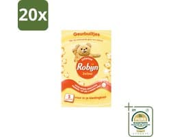 20 x Robijn - Zwitsal - Geurbuiltjes - Zachte Babygeur - Hypoallergeen - 3 Geurbuiltjes - Wasstrips - Zwitsal Geur - Geurbuiltjes - Babygeur - Kastgeur - Ladegeur