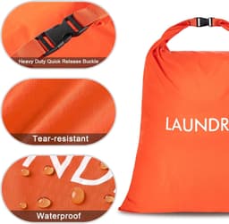 Waszakken voor op reis, Roll-Top Natte Dry Bag voor geurbestrijding en het scheiden van vuile kleding, opvouwbare ruimtebesparende organizer voor sportschool, zwemmen en — thumbnail 4