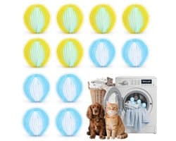 Set van 12 Herbruikbare Anti-Haarballen voor de Wasmachine