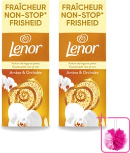 2 x Lenor – Geurbooster – Amber & Orchidee – 12 Wasbeurten – 155 g - Bulkverpakking - Geurparels - Douchemop - Wasgeur — thumbnail 1