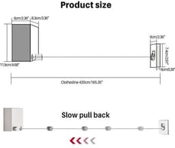 2 Stuks Retractable Kledinglijn van 4.2m — thumbnail 2