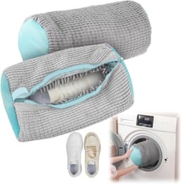Wasmachine, 2 stuks, multifunctionele bescherming, schoenenzak, waszak, herbruikbare waszak, schoenen voor alle soorten en maten, beschermt zowel schoenen als wasmachine (grijs) — thumbnail 1