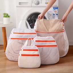 Waszak - 4 Stuks - Waszakken - Waszakjes - Wasnetten - Netwaszakken - Waszakjes Met Rits - Beschermzak voor Wasmachine - Laundry Bag - Kledingzakjes - Wassorteerder - Waszak Voor Delicate Stoffen - Voor Thuis, Slaapzaal, Hotel, Reizen — thumbnail 5