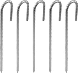 10 stuks 30 cm grondankers van staal, gegalvaniseerde palen voor trampoline, tenten en luifels — thumbnail 2