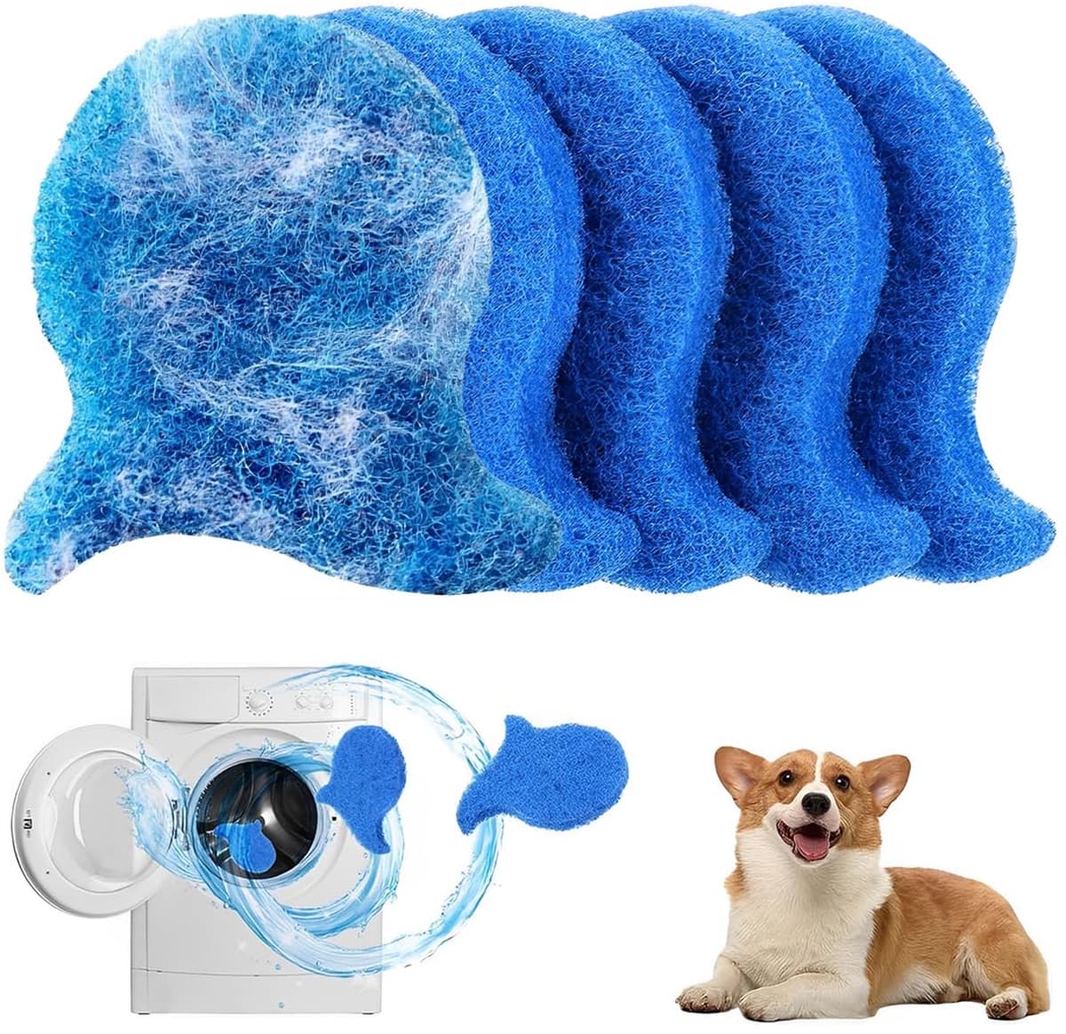 Set van 5 Herbruikbare Wasmachine Droogballen voor Vachtverwijdering — afbeelding 1