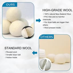 Set van 6 Wol Droogballen voor de Droogtrommel — thumbnail 3