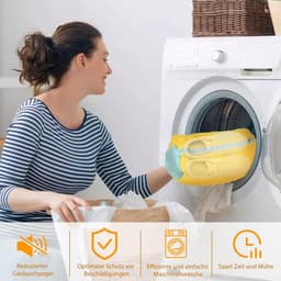 wasmachine, 1 stuks, multifunctionele schoenenzak, wasmachine, herbruikbare sneakers, waszak voor alle soorten schoenen en maten, beschermt zowel schoenen als wasmachine (geel) — thumbnail 2