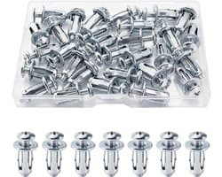 30 Stuks M4x20 mm Bloembladmoeren Expansiemoeren, Jack Nuts Petal Nuts, voor Holle Wanden, Reclameborden, Karton