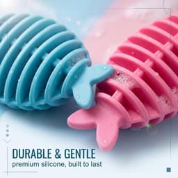 Set van 8 wasballen en wasballen voor wasdroger en wasmachine, 6,3 x 2,7 x 2,6 cm, herbruikbare droogballen voor donsjacks, Dryer Balls tegen dierenharen en pluisjes, blauw/groen/geel/roze — thumbnail 2