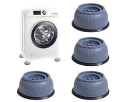 Washer Foot Pads - 4 Piece Anti-Vibration Mat for Washing Machines, Dryers, Refrigerators, and Tables