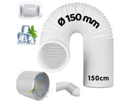 Afvoerslang Ø 150 mm voor airconditioning en afzuigkap - 150 cm verlengingsslang