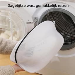 2 stuks - Wasmachine schoenenzak - alleen voor luie mensen - schoenenzak om schoenen te wassen, drogen en beschermen - zwarte rits - 42cm*24cm*24cm — thumbnail 3