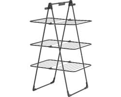 Bodo® Inklapbare Droogtoren – Staand Wasrek met 3 Niveaus - Zwart — afbeelding 1
