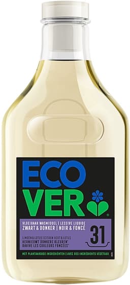2 x Ecover Vloeibaar Wasmiddel Zwart & Donker - Limoen & Lotus 31 Wasbeurten 1,43 liter - Donker Wasmiddel - Donkere Kleuren - Plantaardig Wasmiddel - Milieuvriendelijk Wasmiddel - Ecologisch Wasmiddel — thumbnail 2