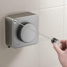 Intrekbare waslijn met doorhangbescherming - 4,8 m uittrekbaar voor wandmontage — thumbnail 1