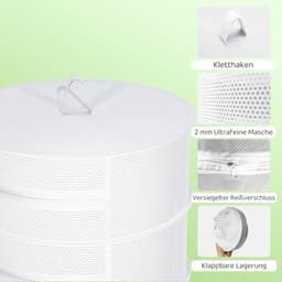 Opvouwbaar Droogrek voor Kruiden - 6 Lagen - Φ60cm - Ideaal voor Drogen van Planten, Vlees en Kleding — thumbnail 4