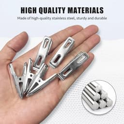 40 Stuks Metalen Wasknijpers - Roestvrijstalen Clips Voor Kleding en Huishoudelijk Gebruik — thumbnail 5