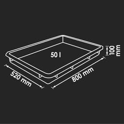 Multifunctionele Tray 50L - Alkali- en Zuurbestendige Lekbak 80 x 52 x 10 cm — thumbnail 4