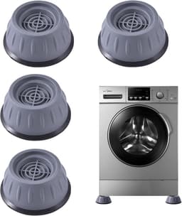 Antislip en Geluidsreducerende Wasmachine Onderlegger - 4 Stuks, Trillingsdempers voor Stabiliteit en Bescherming van Vloeren — thumbnail 1