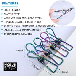 Gekleurde Kleding Pins - Wasknijpers RVS - Kleding Ophangen - Roestvrij Staal - 30 Stuks - Regenboog — thumbnail 2