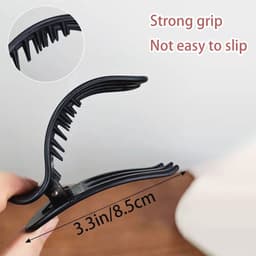 Franse Platte Haarspeldjes 4 stuks - Gebogen Klauw Clips voor Vrouwen - Sterke Hold en Geen Slip Grip - Haarklemmen voor Volume en Styling — thumbnail 4