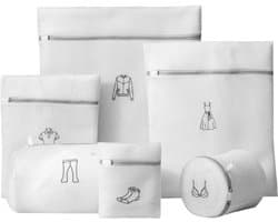 House of Husk Waszakken - Wasnetten - Set van 6 - Bescherm je Wasgoed en Wasmachine - Wit — afbeelding 1