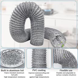 Flexibele Afvoerslang 100mm x 3m - Aluminium Ventilatieslang voor Airco en Afzuiging — thumbnail 5