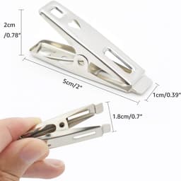 60 Stuks Roestvrijstalen Wasknijpers - Multifunctionele Kleding Clips en Voedsel Afdichting met Opbergdoos — thumbnail 2