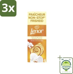 3 x Lenor – Geurbooster – Amber & Orchidee – 12 Wasbeurten – 155 g - Grootverpakking - Geurparels - Wasgeur - Luxegeur - Orchidee - Vanille — thumbnail 1