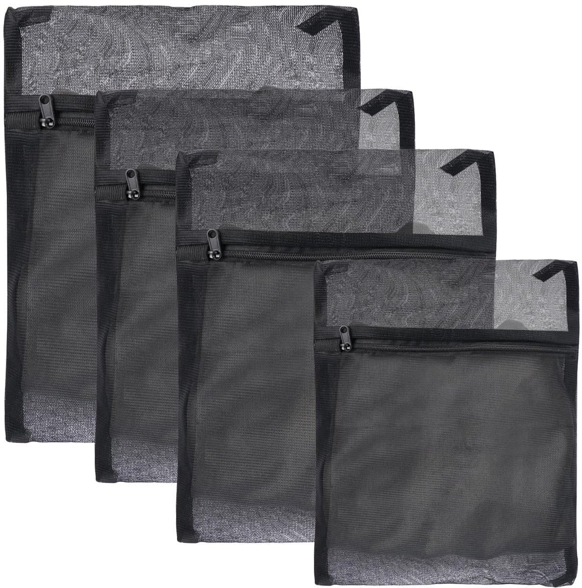 Unyqoos® Set van 4 Zwarte Wasnetten voor Wasmachine, Bescherming voor Fijne Was en Gordijnen — afbeelding 1