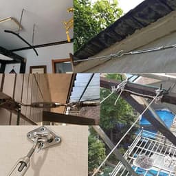 10 Stuks Draadspanners M4 Roestvrij Staal - Set van Spanhaken voor Tuindraadspanner - Zonnezeil Touw of Waslijn Spannen — thumbnail 3