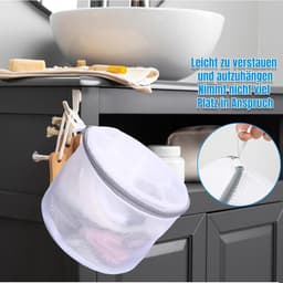 3 Stuks waszakken - beschermende waszakken - wasnet - 17 x 17 cm - duurzaam wasnet - voor bh's, schoenen, ondergoed, delicate waszakken - filternetzakken - wit — thumbnail 5