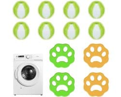 Allecto Plus - Dierenhaarverwijderaar voor wasmachine 12 stuks - Herbruikbare pluisballen haarvanger - Effectief tegen pluis en dierenhaar