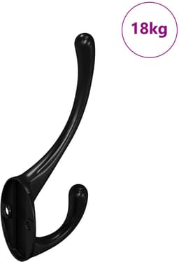 vidaXL - Kledinghaak - 346 - pcs - Zwart - 102 - x - 29 - x - 47mm - Zink - Legering — thumbnail 2