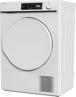 Sharp KDNA8S6PWEBE - warmtepomp droger - energie label E - 15 programma's - LED trommelverlichting - links en rechts draaiend - wit — thumbnail 3